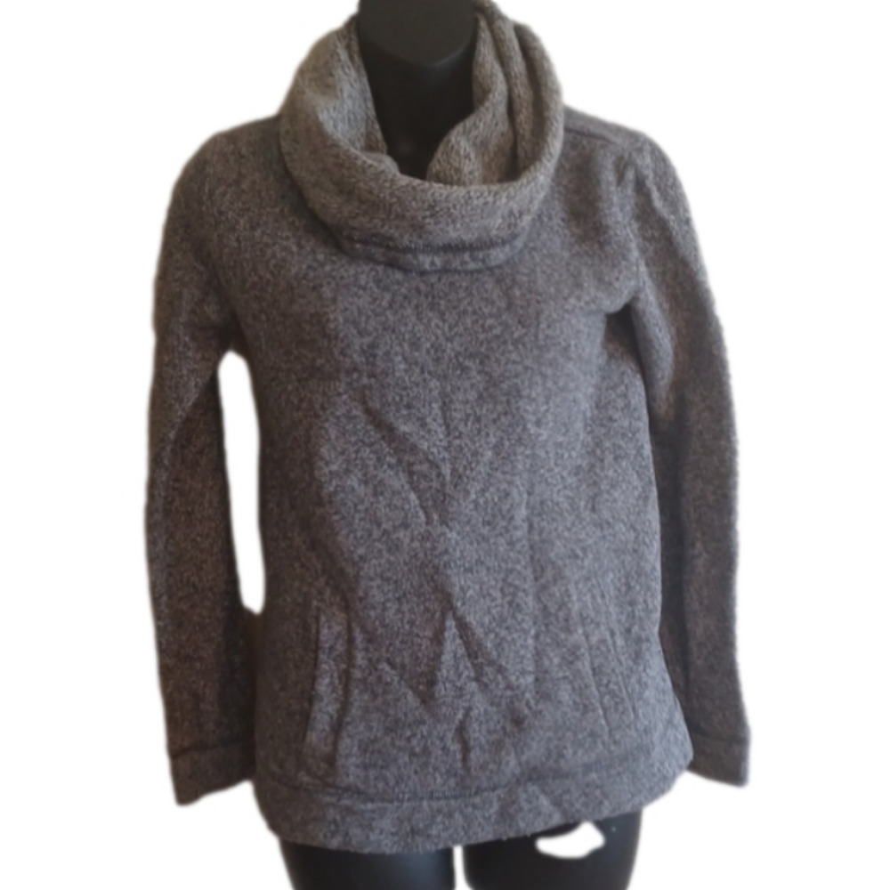 Jcrew cowl neck sweater/ sweatshirt.  Size xs. Nice greywhite textury top.